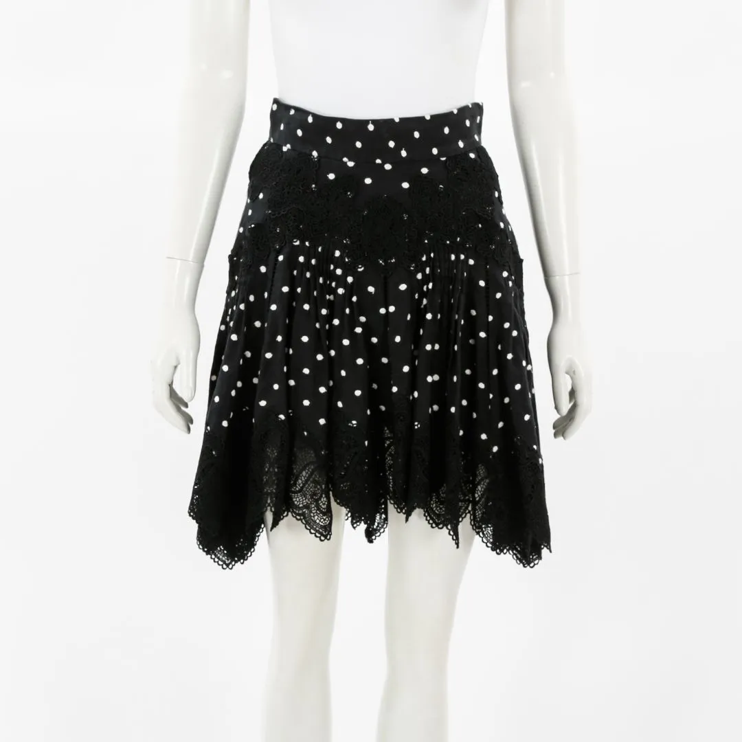 Zimmermann Linen 'Empire' Dot Mini Skirt Size 0